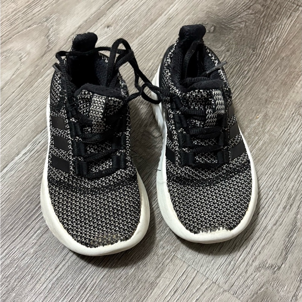 Adidas Black and White Sneakers Lightweight Knit Mesh